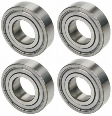 EML 6205ZZ aka 6205 ZZ or 6205-ZZ 25mmX52mmX15mm 25mm Bore, Pack of 4 Bearings