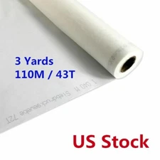 3 Yards 110M 43T Polyester White Silk Screen Printing Mesh Fabric US Stock