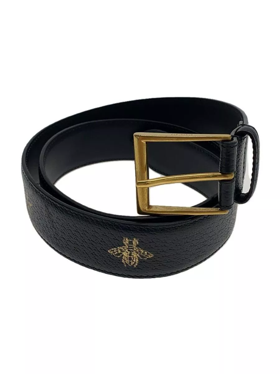 GUCCI Ceintures Bee Star Cuir Noir Motif Total Homme 495125 Occasion