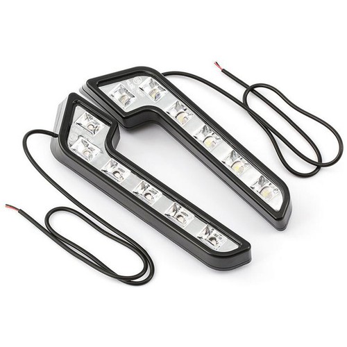 L Shaped Driving Fog lights Lamps Kit 6LED For Car Car Front Bumper White 1Pair - Picture 2 of 18