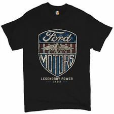 Ford Motors Legendary Power T-shirt FoMoCo Licensed Automotive Men's Tee