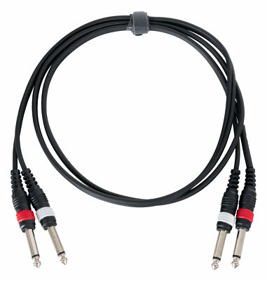 DJ PA Audio Kabel Stereo Klinkenkabel 6,3mm 1/4'' Mono Klinke 1,5m Stecker Studio