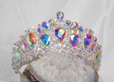 AB Crown shimmering color changing Hair Accessories Miss Universe Tiara 1603