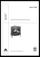 Jotul F 600 Wood Stove Owners Manual Maintenance Instructions 