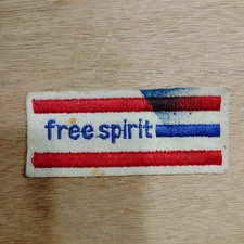 Vtg 70's Sears Free Spirit Bike Jacket Hat Patch