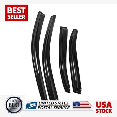 Window Visor for Acura TSX 2004-2008 Rain Guard Black Acrylic 4PCS Set