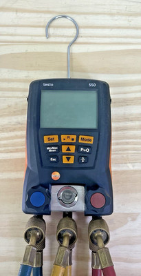 Testo 549 Refrigeration Digital Manifold HVAC Gauge Meter 550 *PREOWNED* #T11