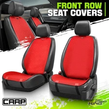 CAAP Driven Protex Series Front Row Set Seat Covers Protector for Car Truck Red