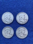 Lot Of (4) 1952 D FRANKLIN HALF DOLLAR 90% SILVER DENVER MINT