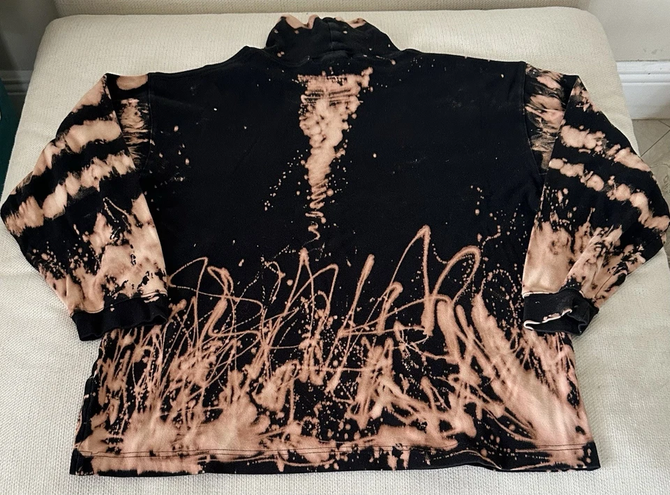 Blusa Geoffrey Beene Tie-Dye gola alta feminina manga comprida 100% algodão tamanho G - Imagem 4 de 4