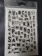 Heidi Swapp Letters Numbers Acrylic Clear Stamp Set 4x6 Inches Never Opened New