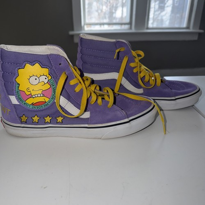 #ad Vans x The Simpsons SK8 Hi Lisa For President Sneakers Women#x27;s Size 7.5 Purple. $50.00