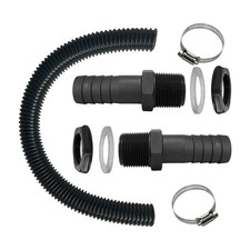Water Butt Connector Pipe Link Kit 25mm Downpipe Rain Barrel Connecting Hose Kit