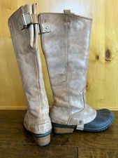 NWOB SOREL SLIMPACK TALL 8 EQUESTRIAN Riding Rain Boot Women TUSK COLOR  RARE