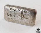 Vintage Triangle & Cross Stamp Poured Silver Bar .999 Fine Total Weight: 1.93oz