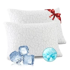 Cooling Pillows for Sleeping 2 Pack, Adjustable Shredded Queen(Pack of 2)