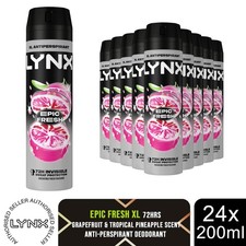 Lynx XL Anti-Perspirant 72-Hour Sweat Protection Deodorant 200ml, 24 Pack