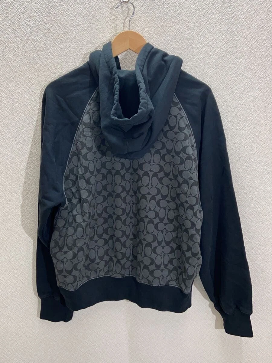 Coach Felpa con Cappuccio Zip M Cotone Nero Co827