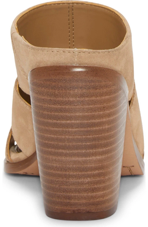 Vince Camuto Mujer Aimie Puntera Cuadrada Tacón Mula Color Tortilla Talla 6 Envío Gratis Foto 4 de 4