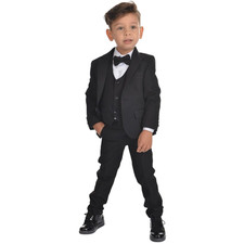 Boys' 5-Piece Formal Suit Set - BLACK