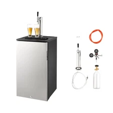 Uimoso 1 Tap Kegerator Draft Beer Dispenser w/CO2 Tank 92L Beverage Refrigerator