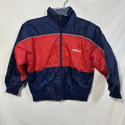 Vintage Wilson Advantage Youth Small Windbreaker Jacket Tennis Track & Field S