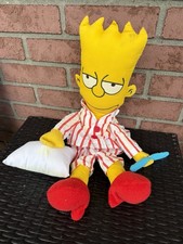 The Simpsons Bart Simpson Plush Doll 24" Dandee PJ Bag Pajamas Vintage Stuffed