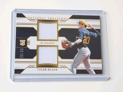 Panini National Treasures 2024 Tyler Black Brewers Rookie RC Patch MLB /99 - Image 1 of 2