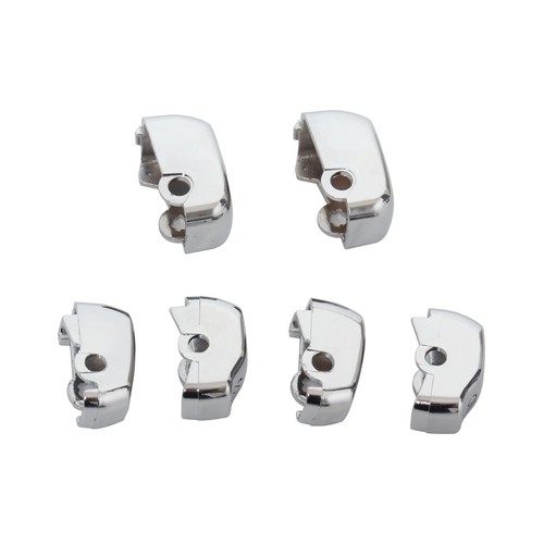 6pcs Chrome Hand Control Switch Cap Button Kit For Harley Softail Sportster Dyna - 第 5/24 張圖片
