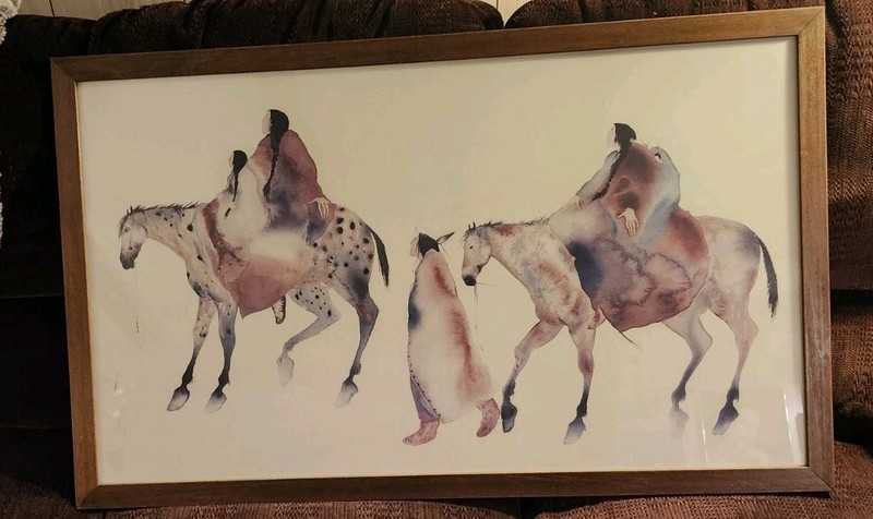 Framed Watercolor? By ?Carol Grigg? 22x38+-Framed