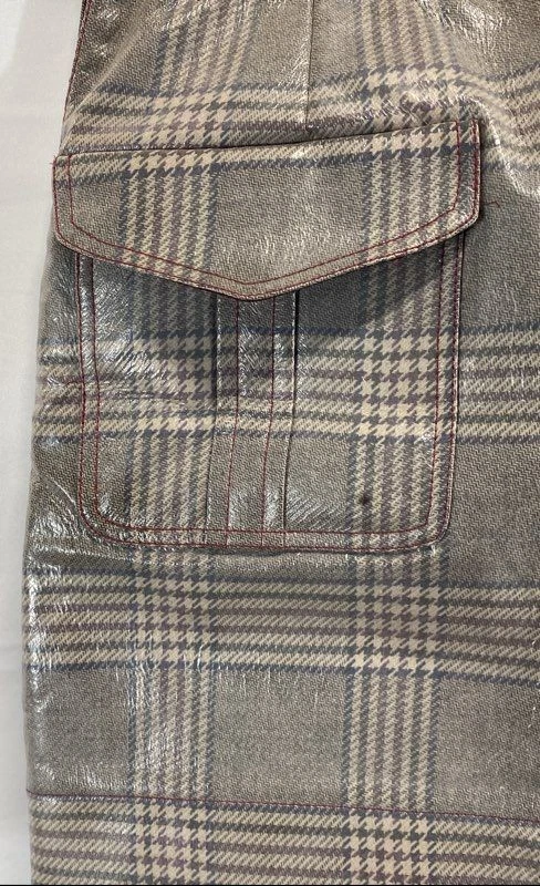 Fendi Women's Multicolor Plaid Ribbed Waist A Line Skirt Size 36 - Image 3 of 4