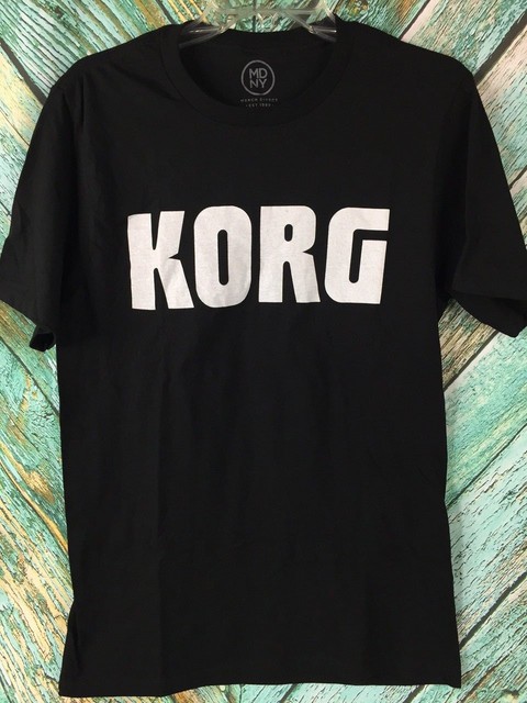 Official New KORG Black Tee Shirt Logo T-Shirt - Various Sizes | eBay