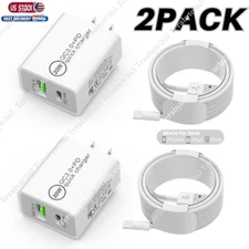 20W PD Fast Wall Charger QC Power Adapter For iPhone 14/13/12/11 Charging Cable