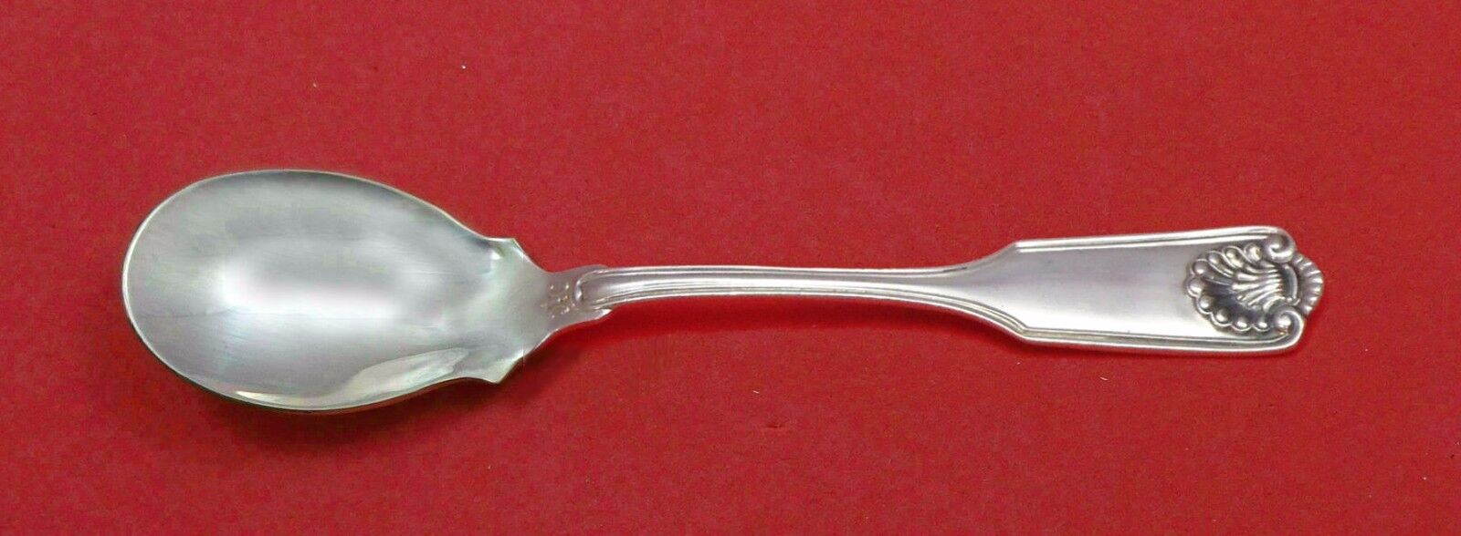 Fiddle Shell by Frank Smith Sterling Silver Ice Cream Spoon Custom 5 3/4"