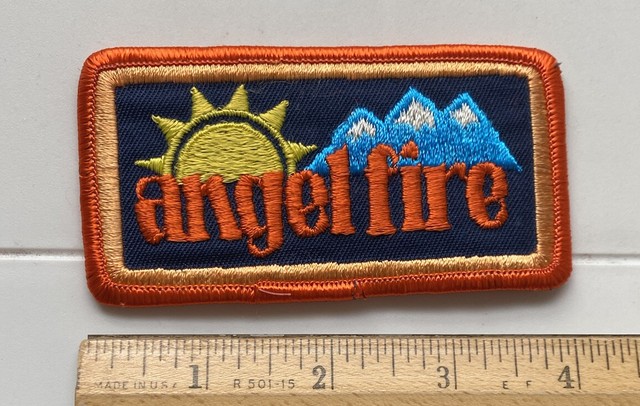 Angel Fire New Mexico Skiing Resort Ski Area 4" Long Embroidered Patch Badge Angel Fire New Mexico Skiing Resort Ski Area 4" Long Embroidered Patch Badge