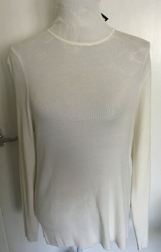 LADIES M&S CREAM RIBBED HIGH NECK JUMPER BNWT MARKS & SPENCERS SIZE 22 PRESENT - Picture 3 of 6