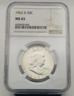 1962-D Franklin Half Dollar NGC MS 65 #3403
