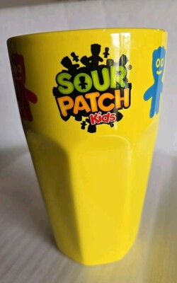 Sour Patch Kids Candy 2023 Ceramic Tumbler Glass Yellow Red Blue Green Gummies