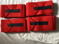 Leg Wraps / Stable Bandages X4, 5&rdquo; Wide / 95&rdquo; Long ,Red ,BN