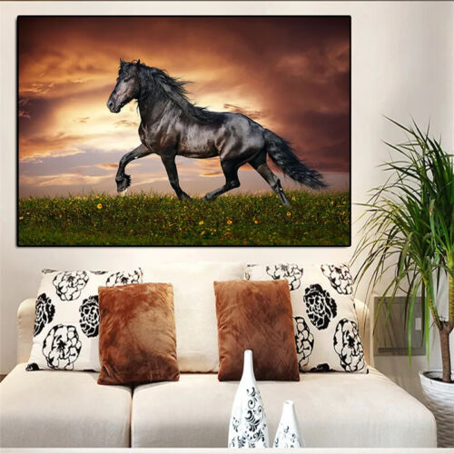 Horses Walk Canvas Animal Painting Horses Built on Art Walls Print Art Image - Picture 1 of 7