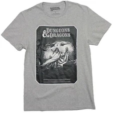 Dungeons & Dragons New Adult T-Shirt - GrayScale Wizard Handbook Image