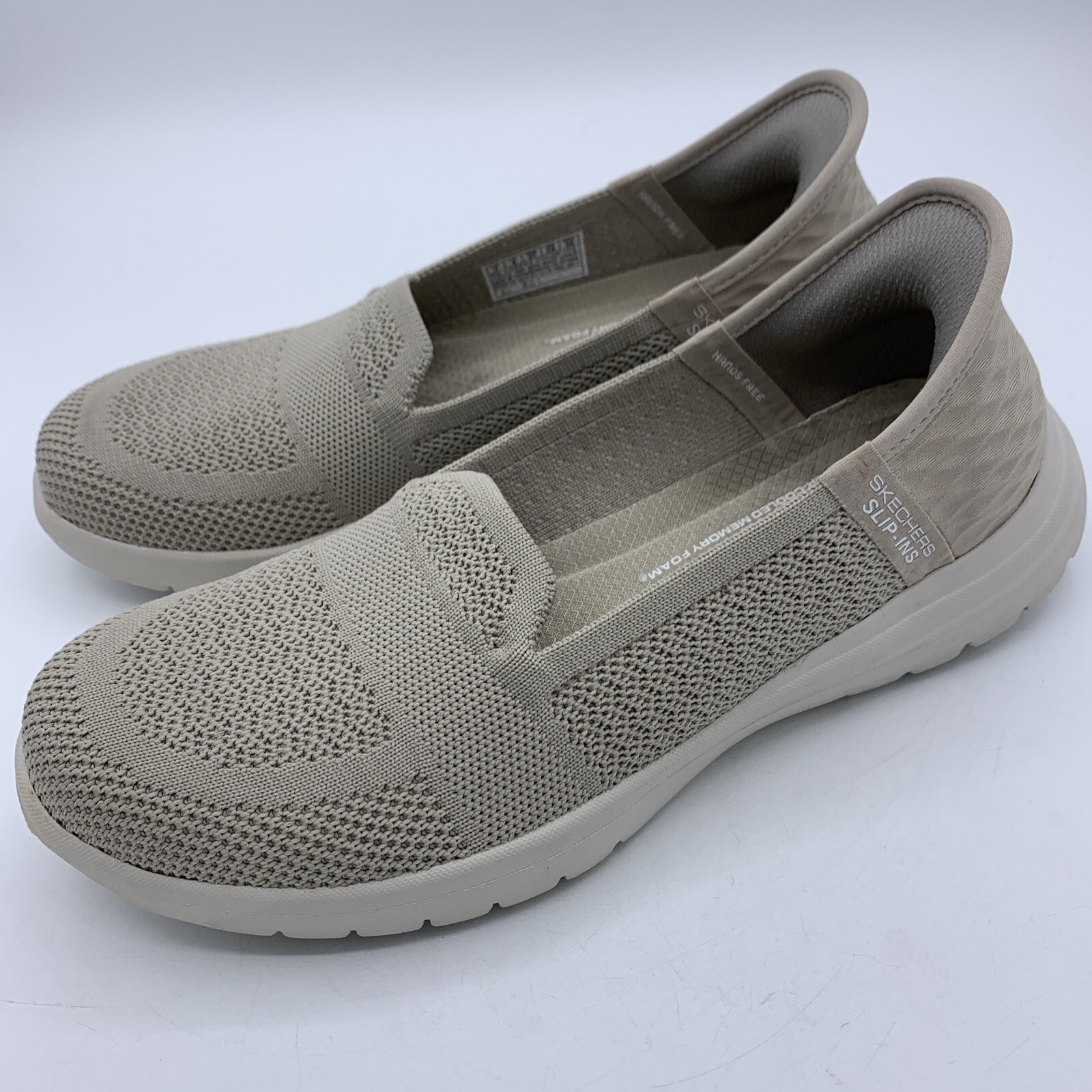 Skechers Womens On The Go Flex Slip-ins Taupe Walking Shoes Size 7 Beige