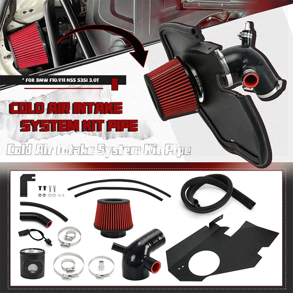 Cold Air Intake System For 2009-2016 BMW 535i 535i xDrive F10 F11 N55 3.0T Turbo - Image 2 of 4