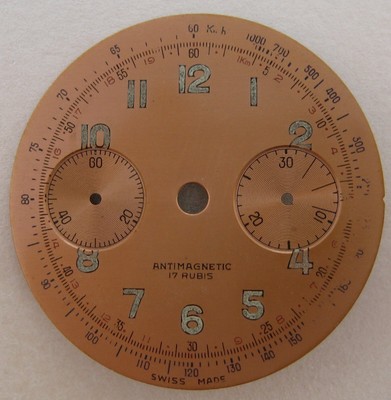 VINTAGE LANDERON MOVEMENT PART DIAL BRONZE ANTIMAGNETIC 17 RUBIS 30.45 mm