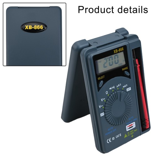 XB866 Auto Range LCD Voltmeter Tester Tool AC/DC Pocket Digital Multimeter - Picture 2 of 24