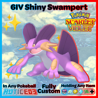   SHINY 6IV SWAMPERT   Pokemon SCARLET and VIOLET - Indigo Disk Hoenn Starter