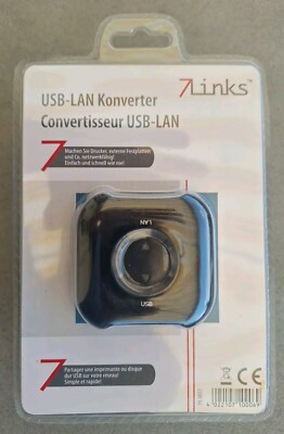 7Links USB-LAN Konverter, USB-Geräte (Drucker, ext. HDD etc.) mit LAN verbinden