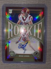 Drake London 2022 RC panini legacy rookie red holo auto #/35 USC falcons #151