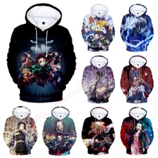NEW Demon Slayer: Kimetsu no Yaiba Unisex Anime Hoodie Sweater Pullover Jumper