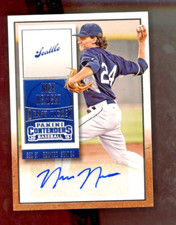 2015 Panini Contenders Nick Neidert Draft Ticket Blue Foil Auto Mariners Marlins
